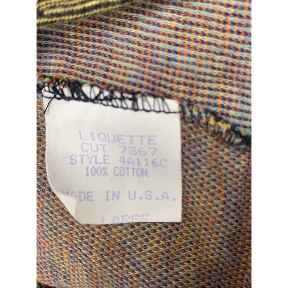 Vintage Christian de Castelnau Liquette Top Avant Garde Soft Cotton Large Aztec - Picture 10 of 10